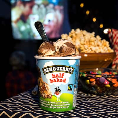 Half Baked on table with munchies