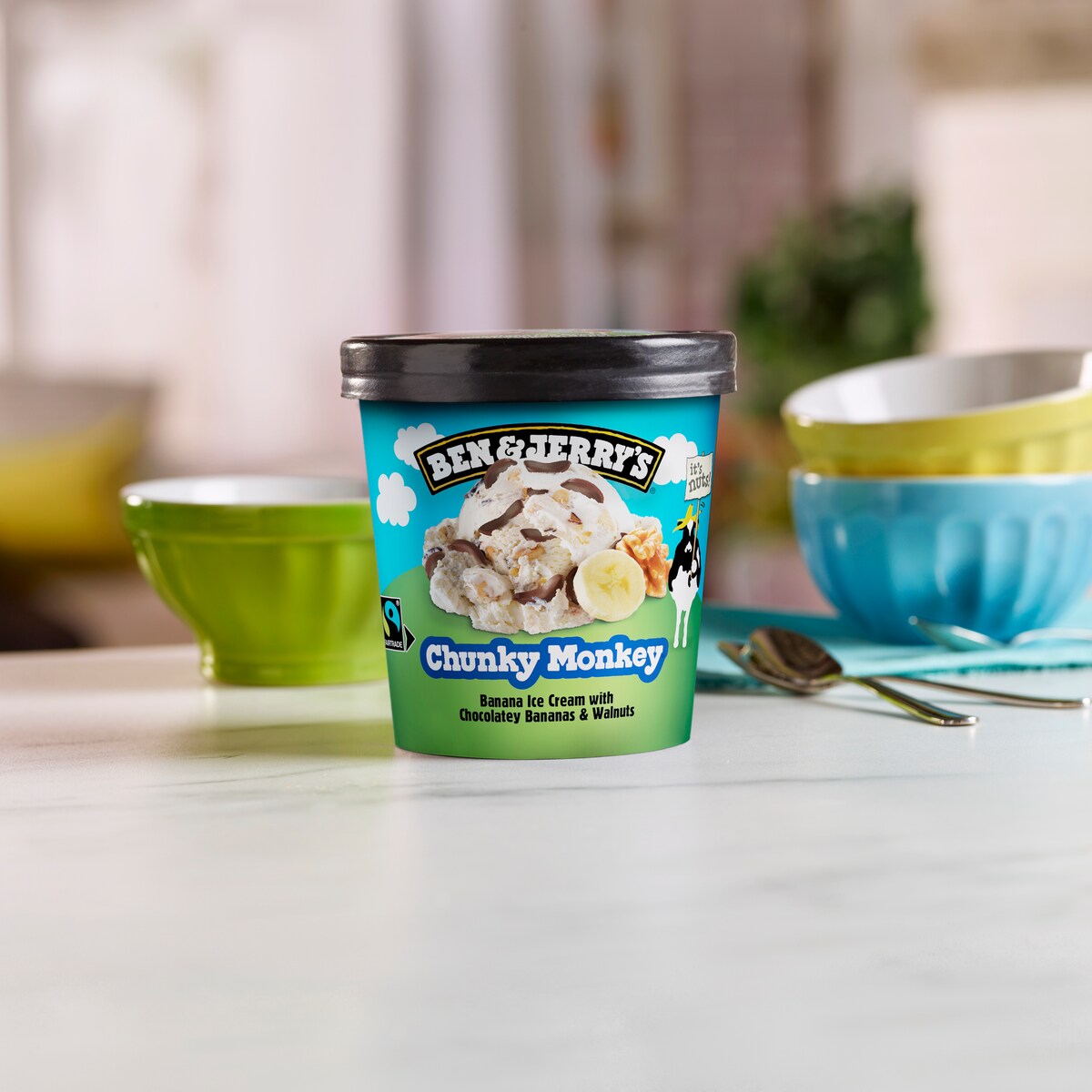 Chunky Monkey Ice Cream - Pint 3 / 4