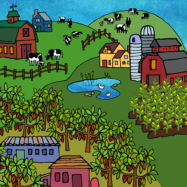 Pictogram Succesvolle boeren en zuivelarbeiders